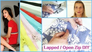 How to install a lapped Zipper  Sewing Tutorial  how to install a zipper  Frocks amp Frolics [upl. by Tybi576]