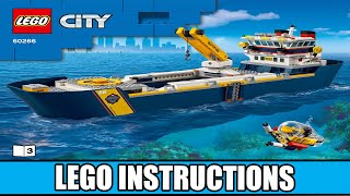 LEGO Instructions  City  60266  Ocean Exploration Ship Book 3 [upl. by Klarika754]