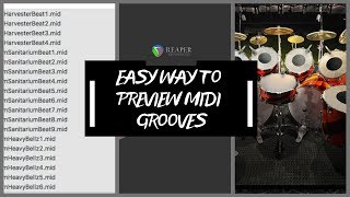 Easy Way to Preview MIDI Grooves in Reaper [upl. by Ettelohcin363]