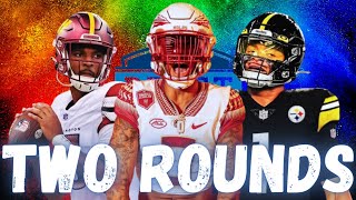 TWO ROUND 2024 NFL Mock Draft  Fields is a STEELER [upl. by Sumahs]