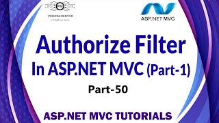 50  Authorize Filter In ASPNET MVC  Authorization In ASPNET MVC  Tutorial  Part1 HindiUrdu [upl. by Cordle676]