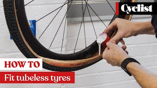 How to fit tubeless tyres Pro tips for fitting tubeless tyres road gravel and mtb [upl. by Suanne]