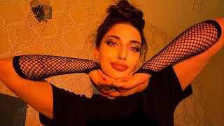 ASMR FISHNET GLOVES SCRATCHING with Mouth Sounds [upl. by Hnid]