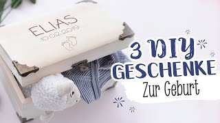 3 DIY Geschenke zur Geburt 👶🍼  Babygeschenk ganz einfach basteln [upl. by Odetta267]