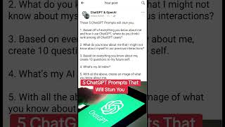 5 ChatGPT Prompts That Will Shock You 😲 chatgpt ai [upl. by Yelik]