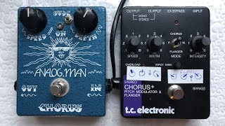 Analogman Chorus VS TC Electronic SCF Chorus [upl. by Immat]