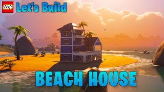 quotBeach Housequot Step by Step Build LEGO Fortnite [upl. by Relyc523]