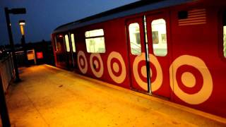 MTA NYC Subway Kawasaki R142A 7641 6 Target Train BKLYN Bridge bound arriving at Castle Hill Ave [upl. by Hepzi11]