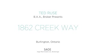 1862 Creek Way  Burlington  Ontario [upl. by Ahsenik494]