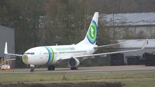 Transavia B737700 at Enschede Twente Airport [upl. by Martica]