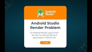 Android Render Layout Problem due to android sdk 28 or appcompatv72800rc01 [upl. by Ailenroc]