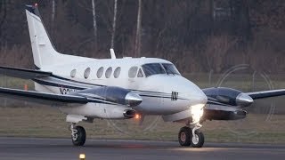 Beechcraft King Air C90GTi  Take Off at Airport BernBelp  Nice Turboprop Sound [upl. by Ylremik]