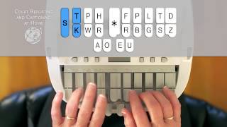 How to Write on the Steno Machine  CALL 8772530200 Court Reporting and Captioning at Home [upl. by Anivram158]