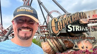 COPPERHEAD STRIKE at CAROWINDS North amp South Carolina USA Off Ride Footage [upl. by Herries]