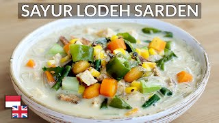 Pengganti Opor Resep Sayur Lodeh Sarden Gurih Sehat [upl. by Einaoj]