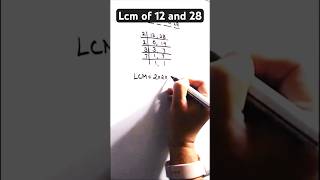 How to find Lcm of 12 and 28  12 aur 28 ka lcm  lcm of 12 amp 28 by prime factorization  shorts [upl. by Tavy265]