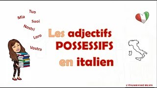 🇮🇹 Adjectifs possessifs en italien Aggettivi possessivi lezione 27 [upl. by Nagad]