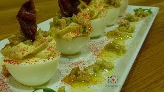 Cómo hacer Huevos Rellenos de Atún  LHCY [upl. by Kciv]