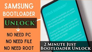 Samsung bootloader unlock No PC No Apps All update Samsung Bootloader unlock 2023 [upl. by Arammat]