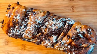 🍫Recette facile de Babka maison à la pâte à tartiner sans robot🍫 Brioche au chocolat [upl. by Assed856]