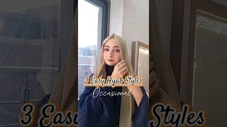 3 Simple amp Easy Occasional Hijab Styles  Hijab Tutorial  Instant Chiffon hijab shorts hijab [upl. by Susej]