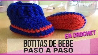 Botitas Para Bebe Recien Nacido  Tejidos En Crochet [upl. by Hnid]