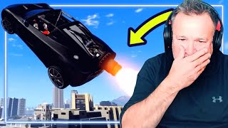 Michaels Voice Actor REACTS to Crazy GTA Stunts [upl. by Crowe]