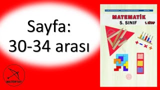 5sınıf MATEMATİK 1kitap MEB YAYINLARI sayfa 3034 [upl. by Spiegelman251]