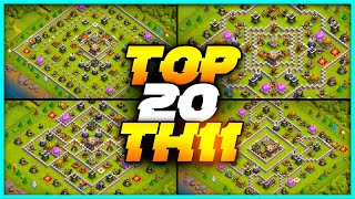 New Best Th11 base link WarFarming Base Top20 With Link in Clash of Clans  best th 11 defense [upl. by Ahsirk]