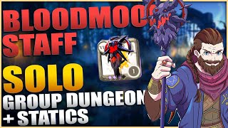 Best BLOODMOON STAFF BUILD  Soloing Group Dungeons amp Statics  Albion Online [upl. by Hodge]