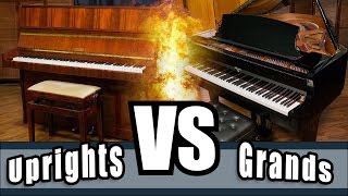 Upright pianos versus Grand pianos  Uprights Vs Grands [upl. by Nalat]