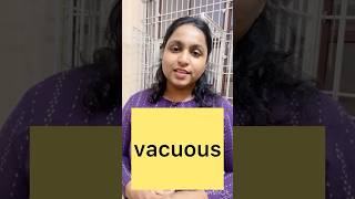 vacuous ki meaning telusu yt english dscenglish ssc dsc englishlanguage englishvocabulary [upl. by Donaghue]