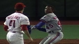 Pedro Martinez gets plunked and charges the mound [upl. by Welcome]