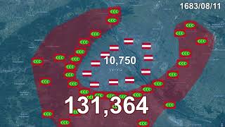 Battle of Vienna 1683 in 50 seconds using Google Earth [upl. by Olzsal694]