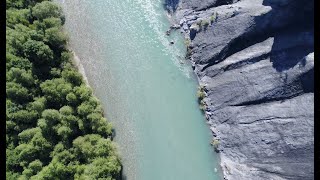 Beautiful Switzerland Rhine Gorge in the Grisons Mountains [upl. by Romelle]