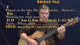 Mandolin Rain Bruce Hornsby Guitar Lesson Chord Chart with ChordsLyrics [upl. by Ihsar299]