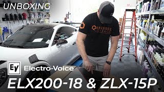 ElectroVoice ELX20018 amp ZLX15P Unboxing [upl. by Arahat]