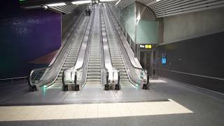 Sweden Stockholm City train station 2X escalator 1X elevator  going up [upl. by Kyte87]