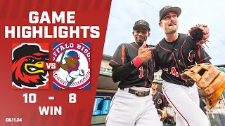 Red Wings vs Bisons Game Highlights 8112024 [upl. by Sanderson]