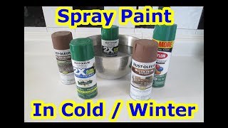 EASY TRICK  How to Spray Paint in Winter Cold Snow Weather  Simple Fast Spraying Paint [upl. by Trevor613]