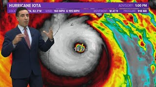 Tropics Update Major Category 5 Hurricane Iota nears landfall [upl. by Mosa]