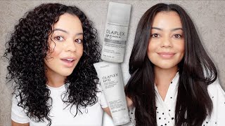 NEW Olaplex Products on Curly amp Straight Hair 😱 Olaplex 5 LeaveIn amp Olaplex 10 Curl Defining Gel [upl. by Eloc]