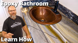 How to make White Kitchen Countertops with Epoxy [upl. by Grimona]