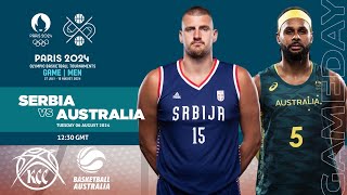 Serbia vs Australia Livescore I Quarter Finals Mens Olympic Basketball Tournament Paris 2024 [upl. by Albertson]