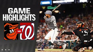 Orioles vs Nationals Game Highlights 5724  MLB Highlights [upl. by Modla13]