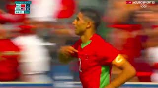 Achraf Hakimi Goal Morocco Vs USA U23 30 All Goals Results Extended Highlights [upl. by Ennayr875]