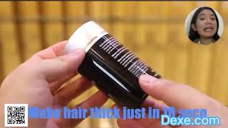 Dexe hair building fibers it can cover thin areas of hair [upl. by Htebesile]