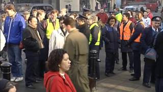 Incident at Charing Cross Station  Thames News Archive Footage [upl. by Llehsyt]