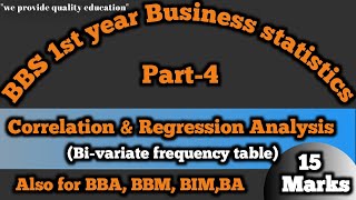 Correlation amp regression analysis  Bivariate frequency table  TU Question solved  BBS 1st year [upl. by Dupin298]