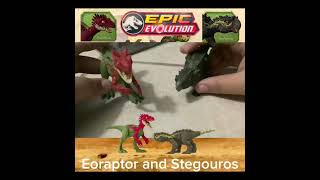 Jurassic world epic evolution eoraptor and Stegouros unboxing [upl. by Caz]